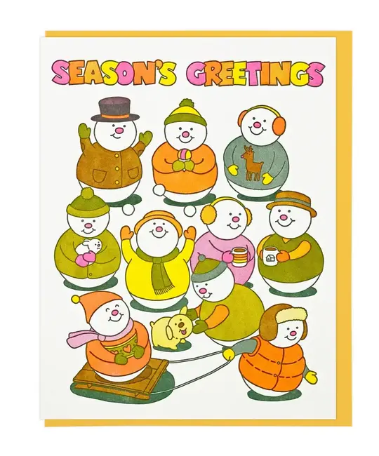 Lucky Horse Press - LHP LHPGCHO0016 - Snow Friends Season's Greetings Card