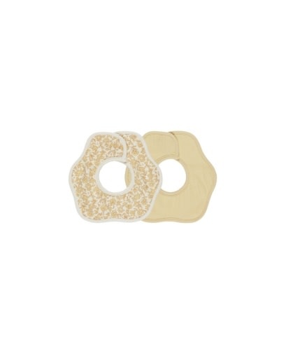 Quincy Mae - QM QM BKAC - Flower Bib, 2 Pack || Dahlia, Yellow