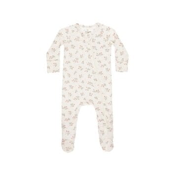Quincy Mae - QM QM BKBC - Bamboo Zip Footie || Strawberries