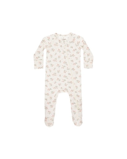 Quincy Mae - QM QM BKBC - Bamboo Zip Footie || Strawberries