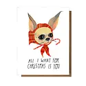 TESGCHO0001 - All I want For Christmas Dog Card