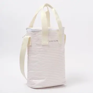 Sunnylife - SUN SUN GO - Cooler Drinks Bag, Lazy Days Pink Stripe