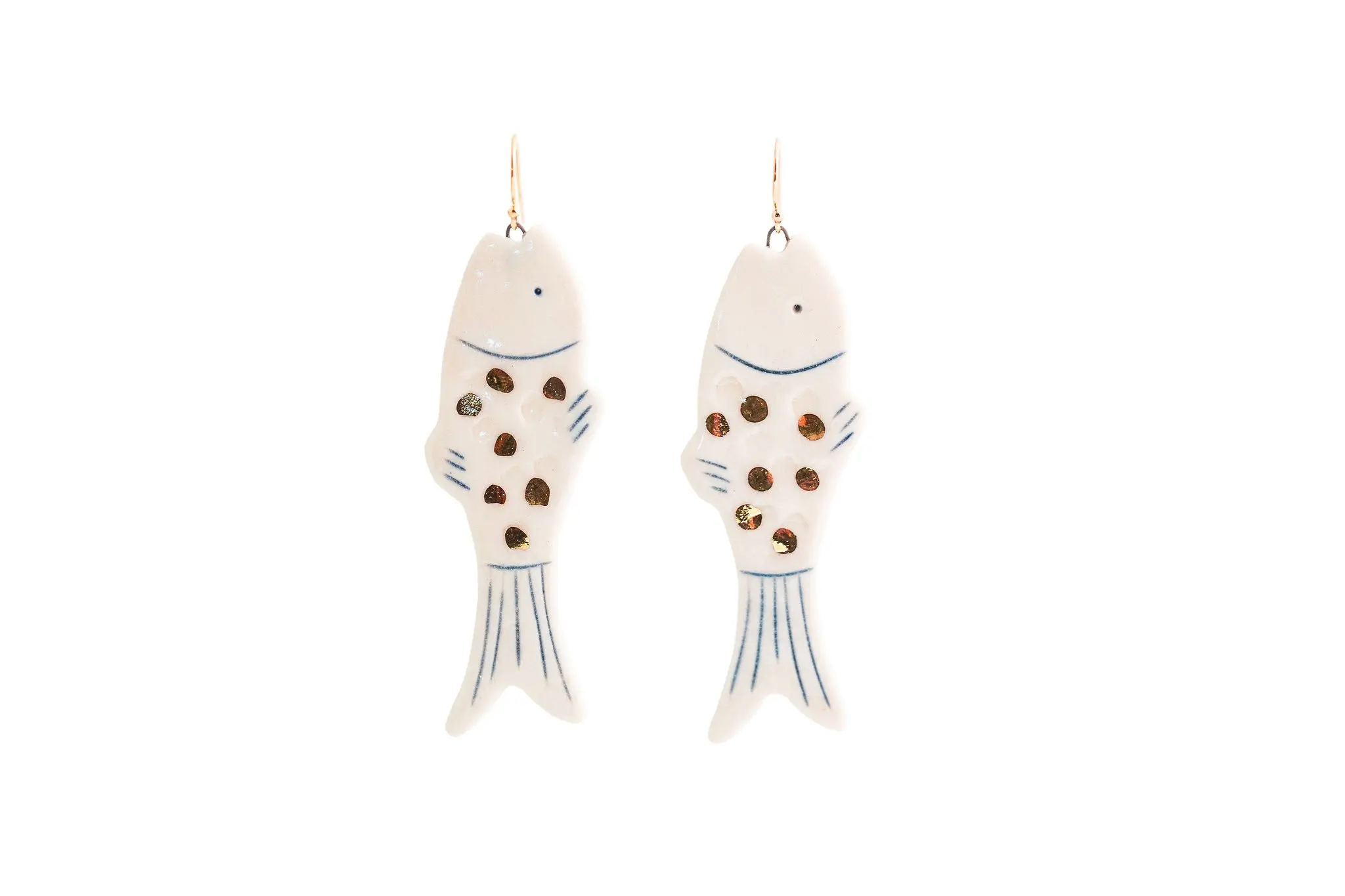 Jenna Vanden Brink Ceramics - JVB JVB JEEA - Little Fish Porcelain Earrings (Alive)