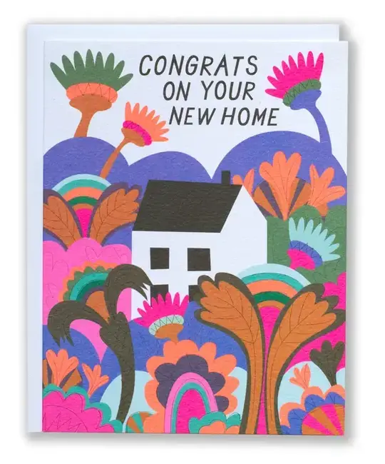 Banquet Atelier and Workshop - BAW BAWGCNH0003 - Psychedelic Garden New Home Housewarming Card
