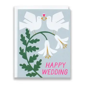 Banquet Atelier and Workshop - BAW BAWGCWE - Doves Happy Wedding Card