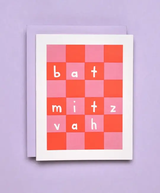 Iron Curtain Press - IC ICGCBM0002 - Checkered Bat Mitzvah Card