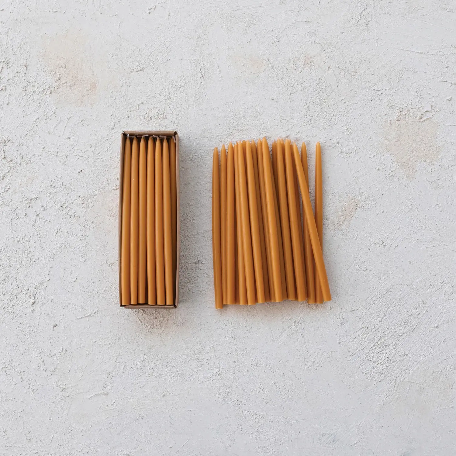 Creative Co-Op - CCO CCO CATA - Camel Thin Taper Candle (1/2" Round)  Box Set of 24, Unscented 10" tall