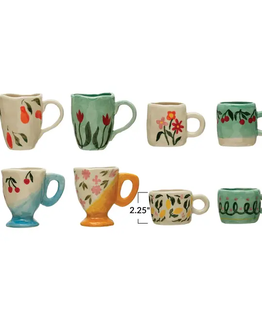 Creative Co-Op - CCO CCO HG - Assorted Hand-Painted Mini Mug (Espresso or Child)