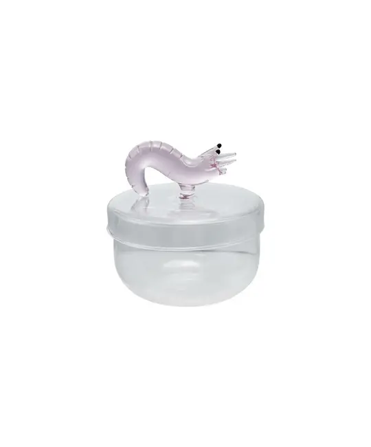 Creative Co-Op - CCO CCO HG - Glass Jar with Lid & Hand-Blown Shrimp Handle