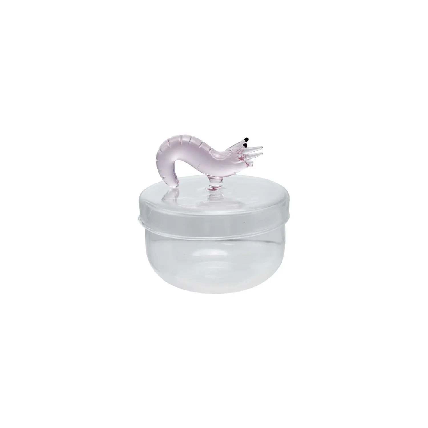 Creative Co-Op - CCO CCO HG - Glass Jar with Lid & Hand-Blown Shrimp Handle