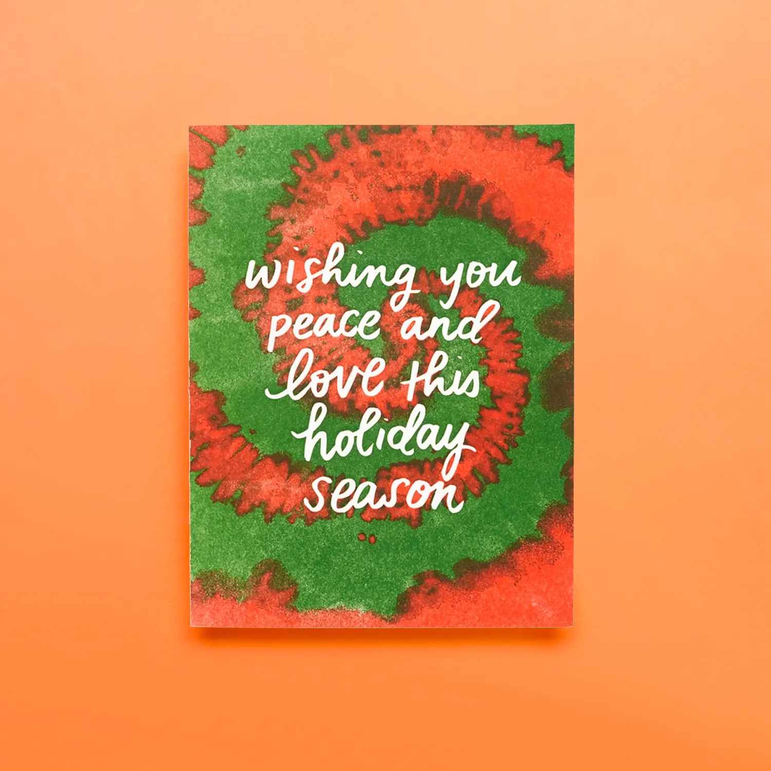 Iron Curtain Press - IC ICGCHO0004 - Peace and Love Tie Dye Holiday Card