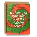 Iron Curtain Press - IC ICGCHO0004 - Peace and Love Tie Dye Holiday Card