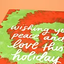 Iron Curtain Press - IC ICGCHO0004 - Peace and Love Tie Dye Holiday Card