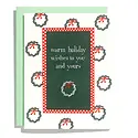 Iron Curtain Press - IC ICGCHO0009 - Warm Holiday Wishes Wreaths Card