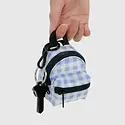 Baggu - BA BA AC - Light Blue Gingham Backpack Bag Charm