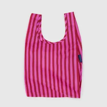 Baggu - BA BA BAG -  Baby Baggu Pink & Red Painted Stripe Reusable Bag