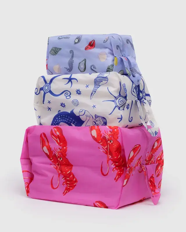 Baggu - BA BA BAG - 3D Zip Pouch Set, Sea Creatures