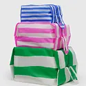 Baggu - BA BA BAG - 3D Zip Pouch Set, Painted Stripe