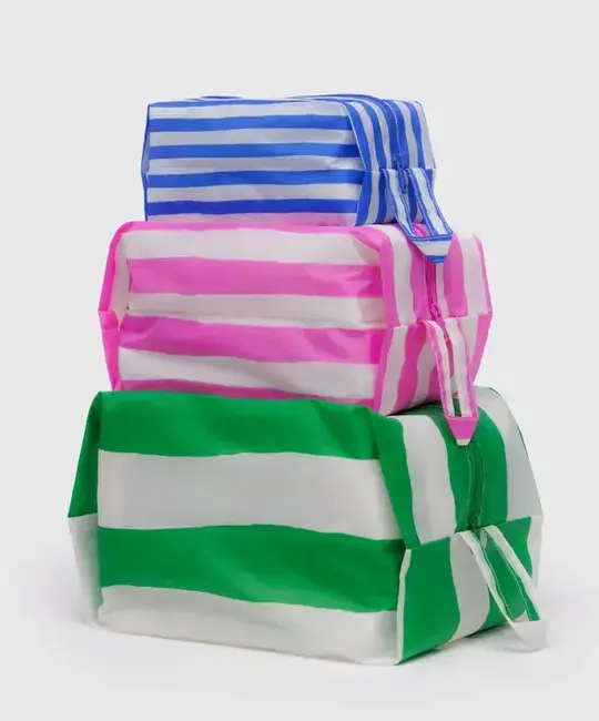 Baggu - BA BA BAG - 3D Zip Pouch Set, Painted Stripe