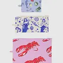 Baggu - BA BA BAG - Flat Pouch Set, Sea Creatures
