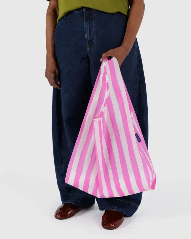 Baggu - BA BA BAG - Pink Painted Stripe Standard Baggu Reusable Bag