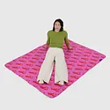 Baggu - BA BA GO - Puffy Picnic Blanket, Pink Lobster