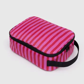 Baggu - BA BA HG - Lunch Box, Pink & Red Painted Stripe