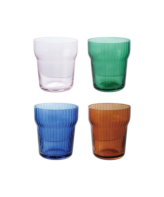 Hazel Mazel - HM HM HG - Fluted Drinking Glass, Assorted Color