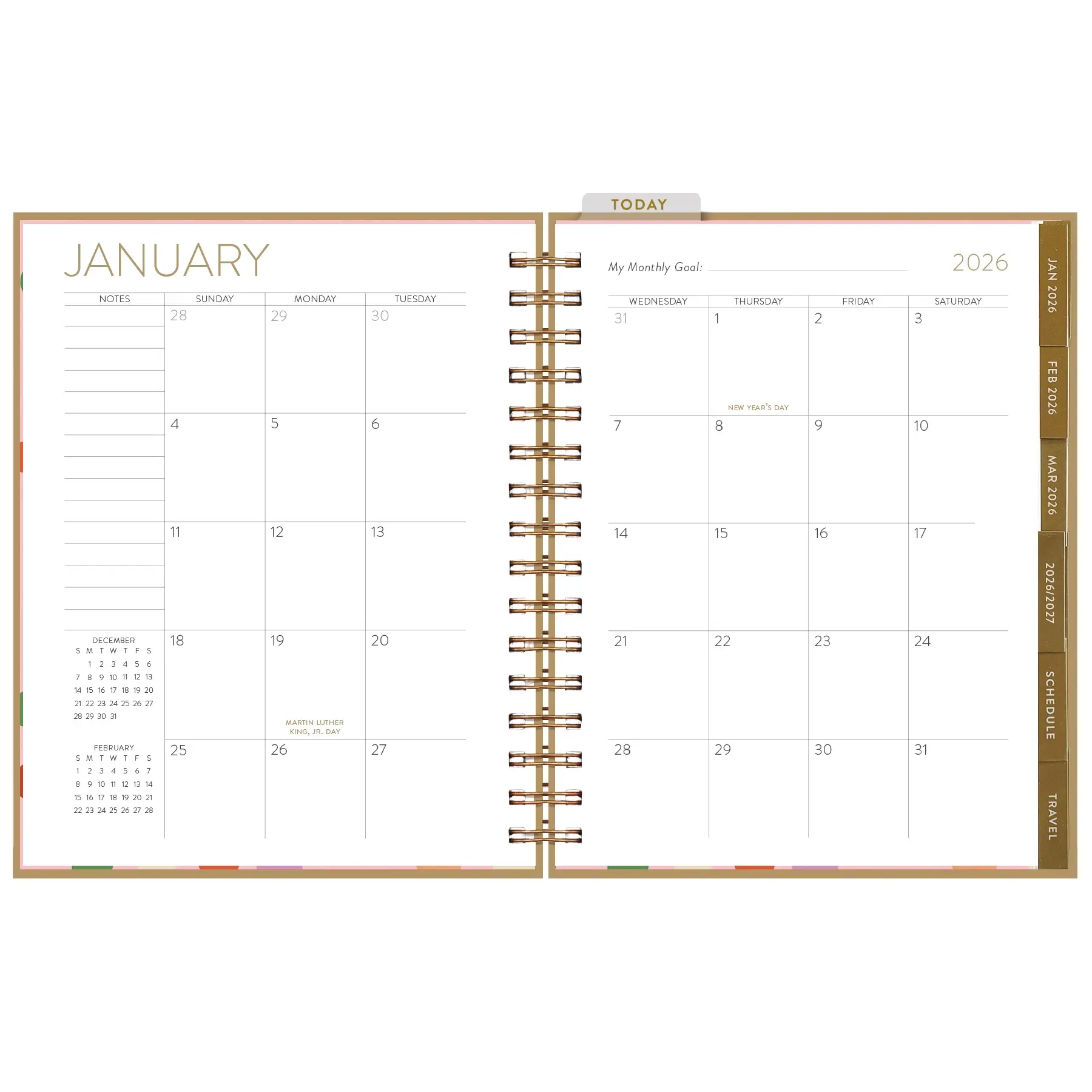 Seedlings - SED SED AG12 - 2026 Sweetest Cherries Spiral Planner 12-Month Agenda