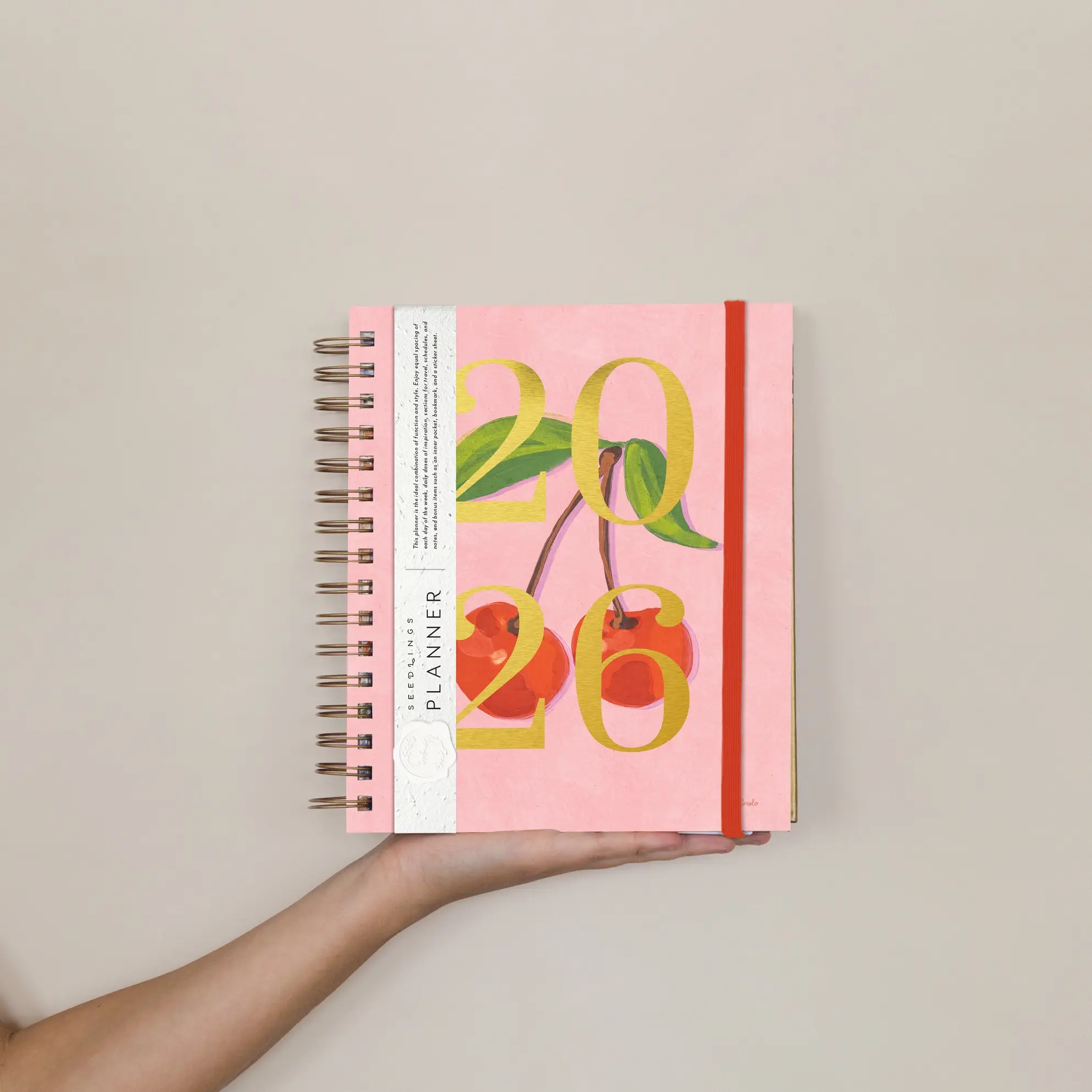 Seedlings - SED SED AG12 - 2026 Sweetest Cherries Spiral Planner 12-Month Agenda