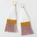 Bluma Project - BLP BLP JEEA - Franja Beaded Earring White