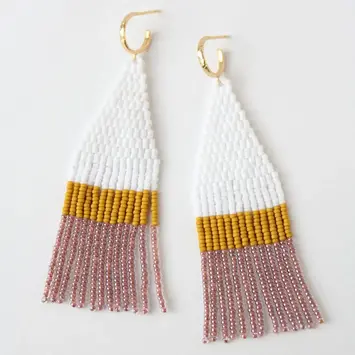 Bluma Project - BLP BLP JEEA - Franja Beaded Earring White