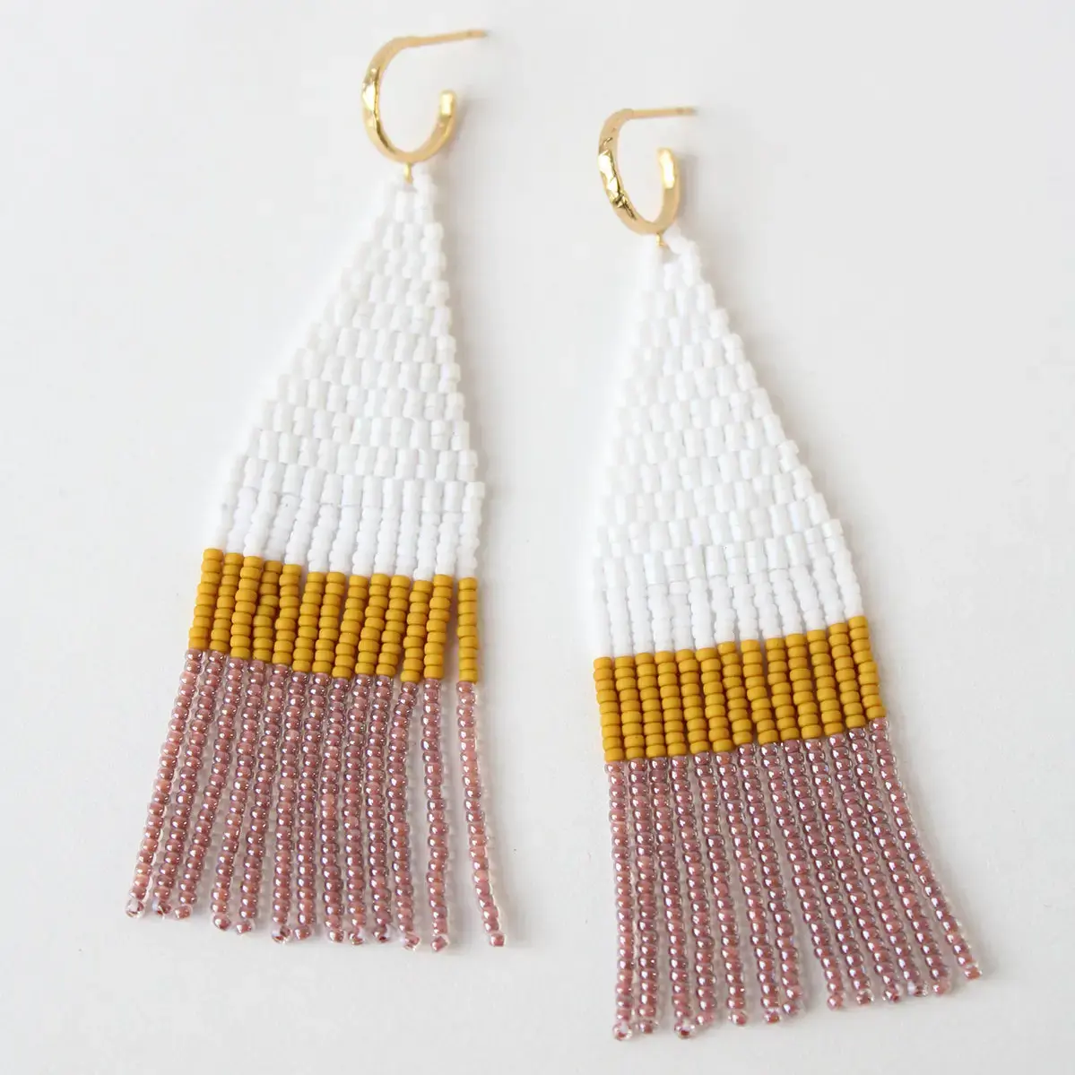 Bluma Project - BLP BLP JEEA - Franja Beaded Earring White