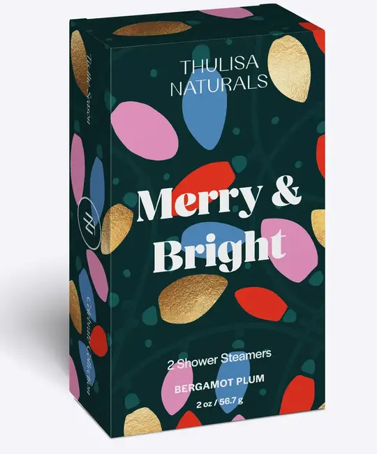Thulisa Naturals - THN THN APPR - Merry & Bright, Bergamot and Plum Shower Steamer 2 pack