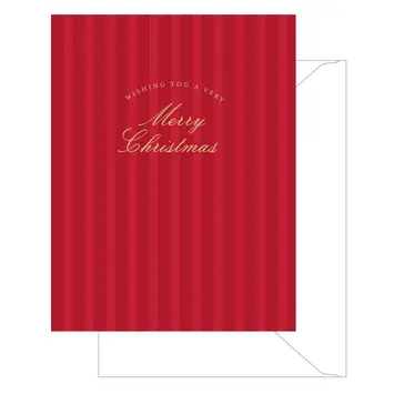 Sugar Paper - SUG SUGGCHO0038 - Red Stripe Merry Christmas Card