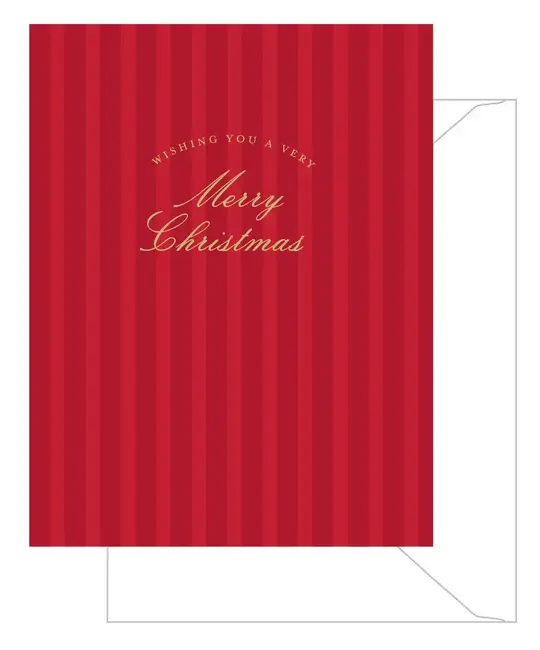 Sugar Paper - SUG SUGGCHO0038 - Red Stripe Merry Christmas Card