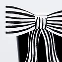 Meri Meri - MEM MEM PS - Black & White Stripy Bow Cups