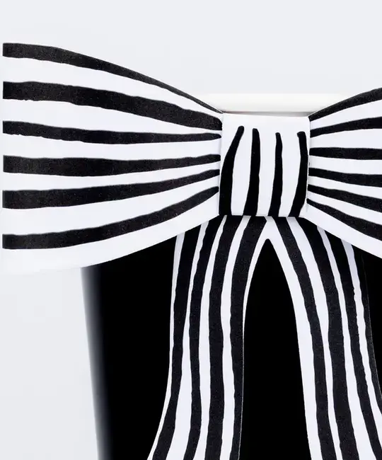 Meri Meri - MEM MEM PS - Black & White Stripy Bow Cups