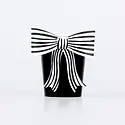 Meri Meri - MEM MEM PS - Black & White Stripy Bow Cups