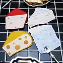 Piecework Puzzles - PIEP PIEP HGKL - Cheese Linen Cocktail Napkin Set of 4