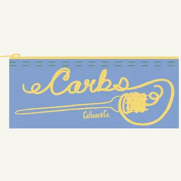 Calhoun & Co. - CAL CAL BA - Carbs Spaghetti Fork Pencil Pouch Zipper
