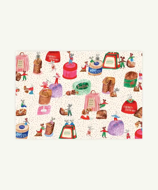 Mr. Boddington's Studio - MB MB WPROHO - Nibble Nibble Holiday Wrap Roll, Set of 3 Sheets