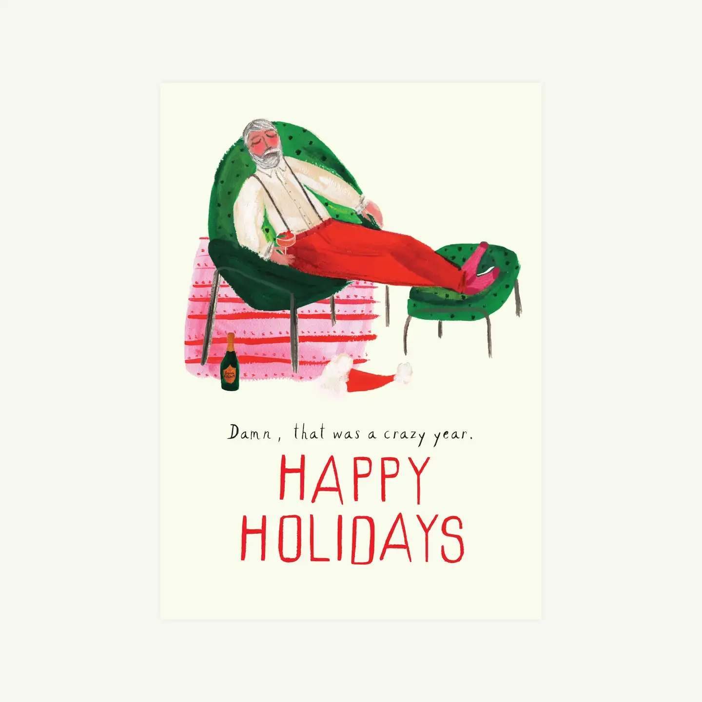 Mr. Boddington's Studio - MB MBGCHO0030 - A Well Earned Toast, Crazy Year Holiday Card