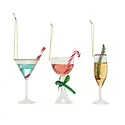 Creative Co-Op - CCO CCO OR - Festive Cocktail Glass Ornament (Assorted Styles)