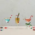 Creative Co-Op - CCO CCO OR - Festive Cocktail Glass Ornament (Assorted Styles)