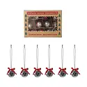 Creative Co-Op - CCO CCO OR - Boxed Set of Mini Disco Mirror Ball with Bow Ornaments, Set of 12