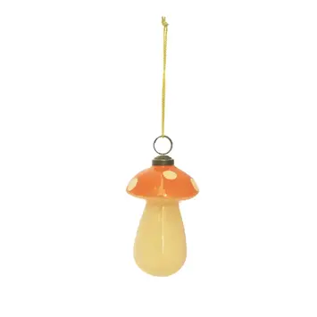 Creative Co-Op - CCO CCO OR - Pink & Peach Glass Mushroom Ornament