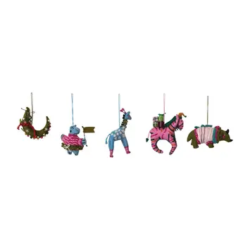 Creative Co-Op - CCO CCO OR - Wool Felt Zoo Animal Ornament (Assorted Styles)