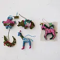 Creative Co-Op - CCO CCO OR - Wool Felt Zoo Animal Ornament (Assorted Styles)