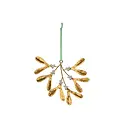 Creative Co-Op - CCO CCO OR - Antique Gold Finish Beaded Mistletoe Ornament